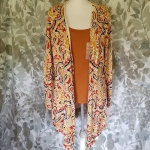NewDirections Light weight paisley knit cardigan.